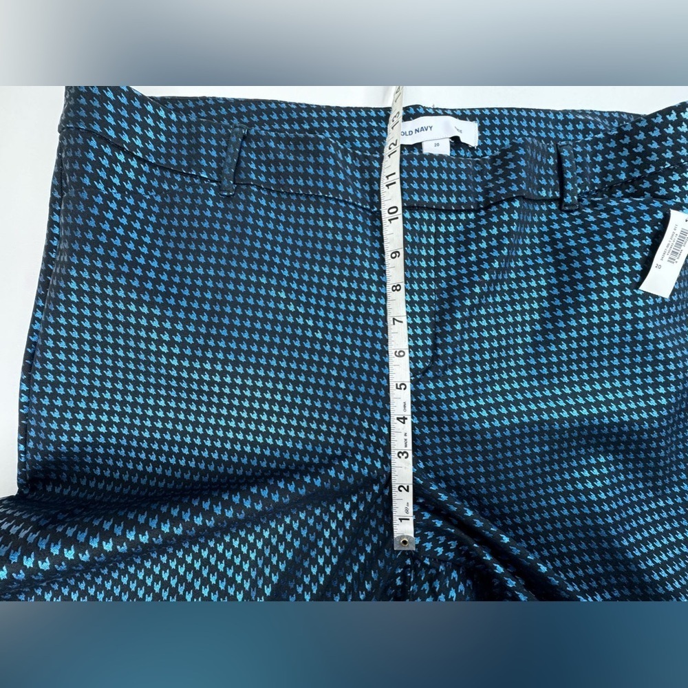 Nwt Metallic Blue Herringbone Pixie Mid Rise Stre… - image 8